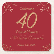 Elegante 40. Rubin-Hochzeitsfeier