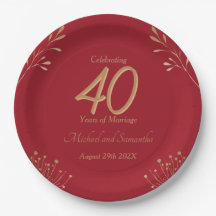 Elegante 40. Rubinhochzeitsfeier