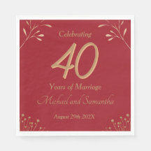 Elegante 40. Rubinhochzeitsfeier