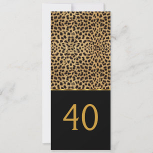Elegante 40er Leopard Elegante Geburtstagsfeier Einladung
