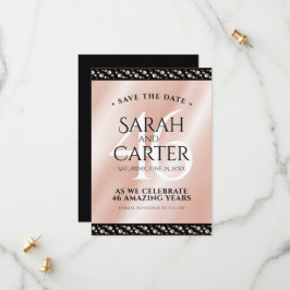 Elegante 46. Geburtstagsfeier der Perlen Save The Date