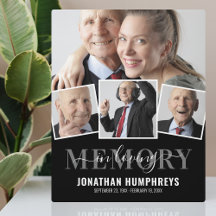 Elegante 4-Foto-Gedenkfeier