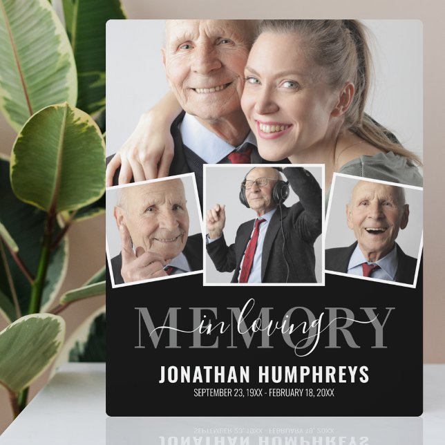 Elegante 4-Foto-Gedenkfeier Fotoplatte (Von Creator hochgeladen)