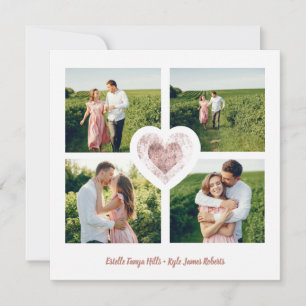 Elegante 4 Fotos Sofortige Verlobte Sitzungsperiod Save The Date