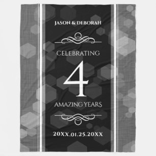 Elegante 4. Linen Hochzeitsfeier Fleecedecke