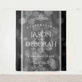 Elegante 4. Linen Hochzeitsfeier Wandteppich