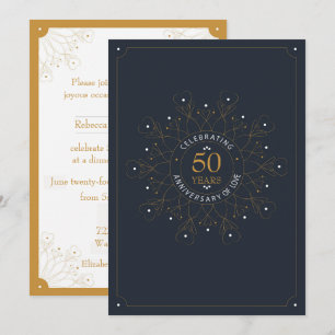 Elegante 50-jährige Jubiläumsveranstaltung Einladung