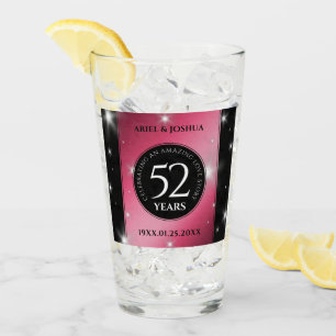 Elegante 52. Sternrubin-Hochzeitsjubiläum Glas