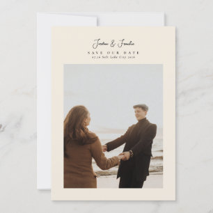 Elegante 5-Foto-Collage-Script-Calligraphy-Hochzei Save The Date