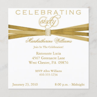 Elegante 60. Geburtstags-Party Einladungen