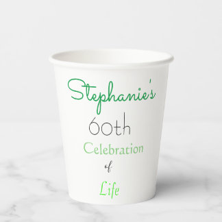 Elegante 60. Geburtstagskaffee-Tasse Pappbecher
