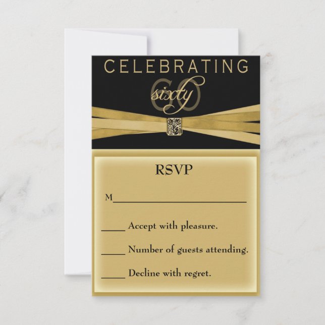Elegante 60. Geburtstagsparty Einladungen RSVP Car (Vorderseite)