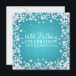 Elegante 60. Geburtstagsparty Winter Sparkle Blau Einladung<br><div class="desc">Elegantes 60. Geburtstagsparty-Einladungs-Design mit ausgeklügeltem Winter Sparkle Blue Motiv,  individuelle Name und Datum und Zusatztext. Beeindrucken Sie Ihre Familie und Freunde mit diesem stilvollen und modernen Design. Vollständig anpassbar! Einfach zu bedienen und einfach zu personalisieren.</div>
