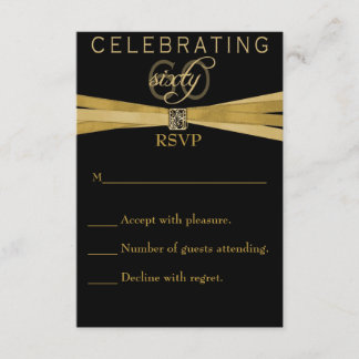 Élégante 60e anniversaire Invitations Fête Carte R