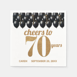 elegante 70. Geburtstag Serviette