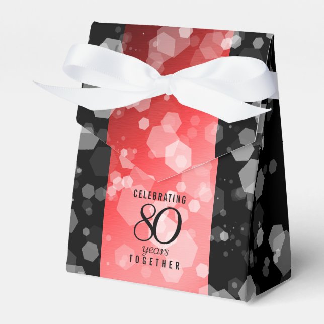 Elegante 80. Ruby Hochzeitstag Jahrestagsfeier Geschenkschachtel (Vorderseite)