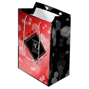 Elegante 80. Ruby Hochzeitstag Jahrestagsfeier Mittlere Geschenktüte