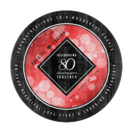 Elegante 80. Ruby Hochzeitstag Jahrestagsfeier Schneidebrett
