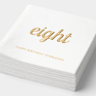 Elégante 8e anniversaire de la moderne Gold Foil s
