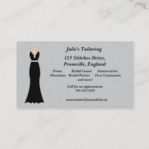 Elegante Abend Gown Business Card Visitenkarte