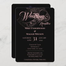 Elegante Abend Hochzeit Party Einladung