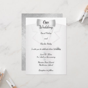 Elegante, aber einfache Einladung zur Hochzeit von