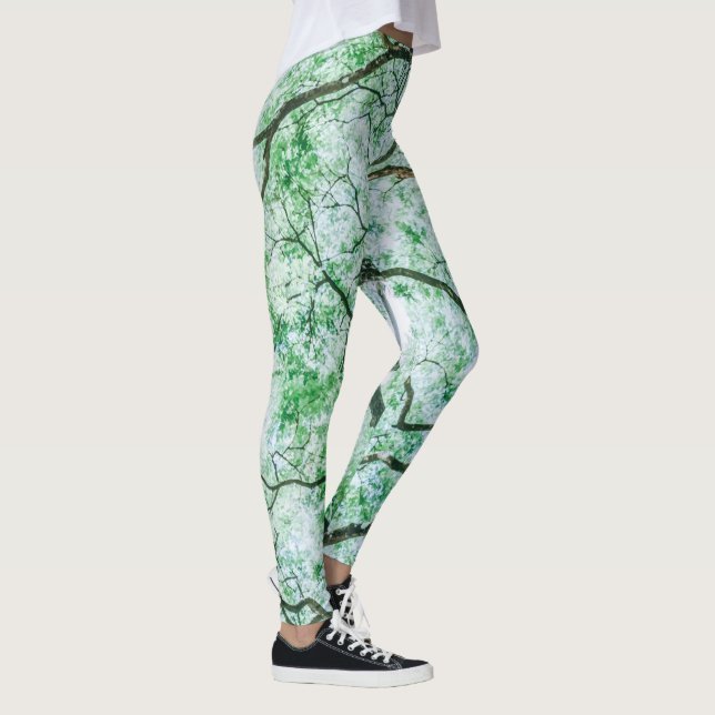 Elegante, aber sprichwörtliche Blätter und Zweige  Leggings (Rechts)