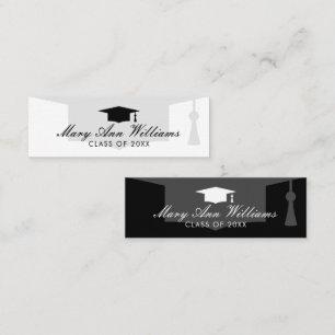 Elegante Abschlusskarten mit Logo einer akademisch Mini Visitenkarte