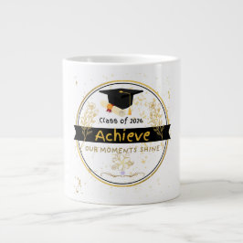Elegante Abschlussklasse 2026 Absolventen Gold Blu Jumbo-Tasse