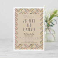 Elegante Abstrakt Dots Muster Sand Black Wedding