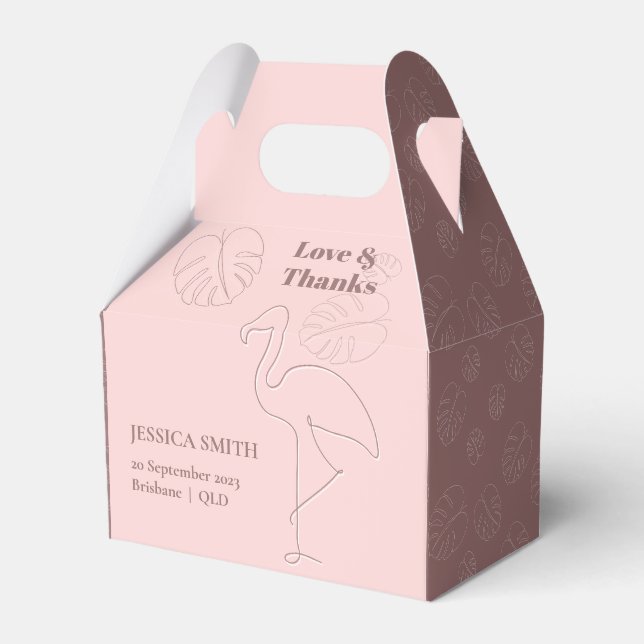Elegante Abstrakt Lasse Flamingle Geschenkschachtel (Vorderseite)