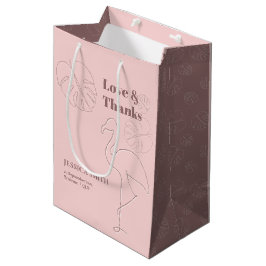 Elegante Abstrakt Lasse Flamingle Mittlere Geschenktüte