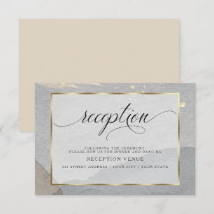 Elegante Abstrakte Aquarellfarben Splash Neutrale  Einladung