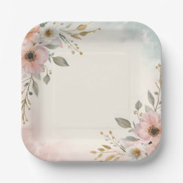 Elegante Abstrakte Art Decorative Plate Pappteller