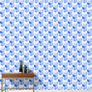 Elegante Abstrakte Blauer Grau Weiß Kleine kubanis Tapete