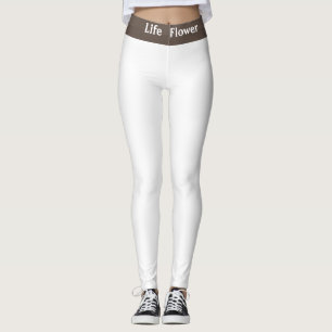 Elegante Abstrakte Blume auf Braun Leggings
