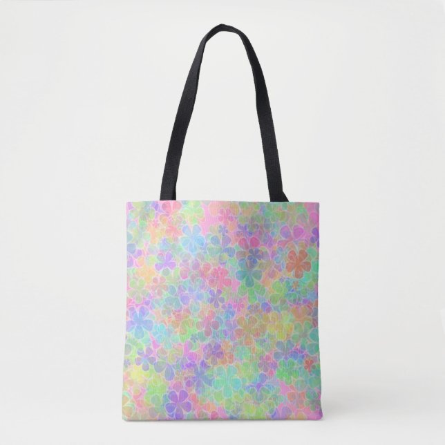 Elegante Abstrakte Blume Moderne Vorlage Tasche (Vorderseite)