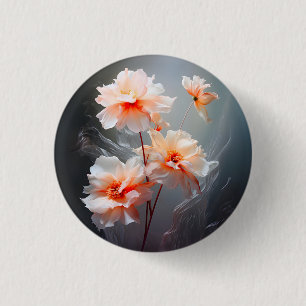 Elegante abstrakte Blush-Blume Nebeliger Fluss Button