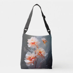 Elegante abstrakte Blush-Blume Nebeliger Fluss Tragetaschen Mit Langen Trägern