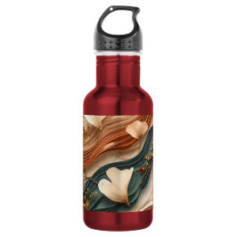 ✨Elegante abstrakte botanische Papier-Schicht-Kuns Edelstahlflasche