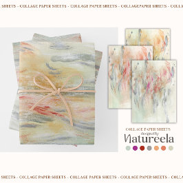 Elegante abstrakte Collage  Geschenkpapier Set
