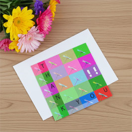 Elegante Abstrakte Daisy Floral Vielen Dank Dankeskarte