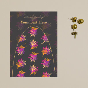 Elegante Abstrakte Ferns Custom Jewelry Display Ca Visitenkarte
