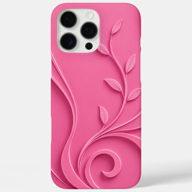 Elegante abstrakte florale Premium Mode iPhone 16 Pro Max Hülle (Rückseite)