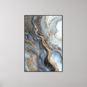 Elegante abstrakte Fluid Art Wanddekoration Leinwanddruck