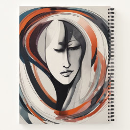 Elegante abstrakte Frauen mit Spiralheft Notizbuch