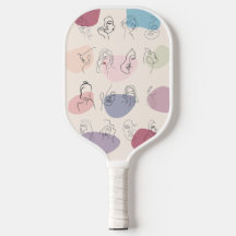 Elegante Abstrakte Fraueninsel Pickleball Paddle