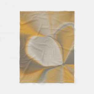 Elegante abstrakte gelbe weiße Blütenecke Blumenmu Fleecedecke