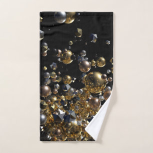 Elegante Abstrakte Geometrie Explosion - Gold und Handtuch