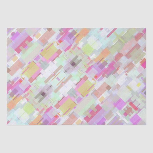 Elegante Abstrakte geometrische Alleinlage Seidenpapier (Vorderseite)